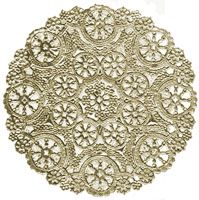4'' Gold Round Doilies 12/Ct.